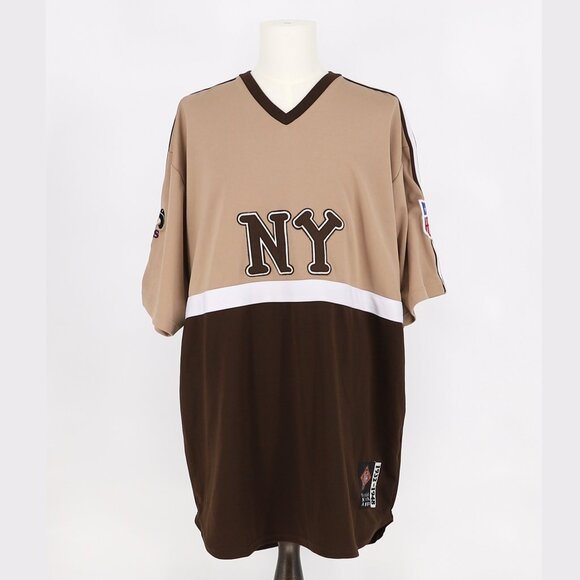 NEW YORK BLACK YANKEES NLBM Baseball Jersey #13 Brown Size XXXL - Picture 1 of 12